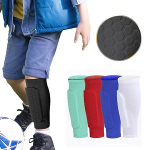 S2XL1 Paar Fußball-Schienbeinschoner für Teenager und Kinder, Antikollisionskompression, Basketball-Beinlinge, Fitnessstudio, Wadenärmel, Socken 240228