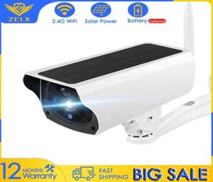 Câmera de vigilância por vídeo WiFi Painel solar Carga de bateria 1080P Câmera de segurança sem fio Alarme de movimento externo Home CCTV IP Cam AA26850588
