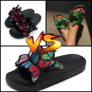 Hög ny GAI Slipper Sandal Platform Butterfly Slippers Womans Flat Flip Flops Pool Sliders Beach Shoe Storlek 36-41 Lågt pris