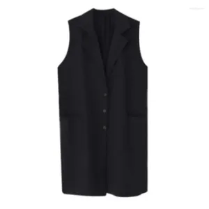 여자 조끼 블랙 v- 넥 롱 조끼 정장 재킷 재킷 zevity 상점 짧은 코트 여성 겨울 2024 판매
