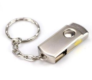 DHL 64 GB 128 GB 256 GB Gold Silver Metal With Key Ring Swive USB 20 Flash Drive Memory For Android ISO Smartphones Tablets9131041