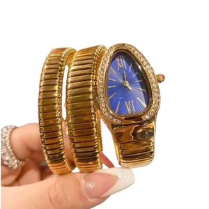 Luxury Watch Designer Quartz Battery Movement Silver Plated 904L rostfritt stål Watchband Diamond Watch Luminous Snake Wristwatch High Quality Woman SB061 C4