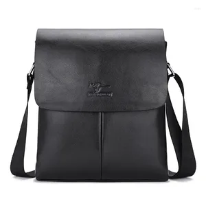 Väska 2024 Märken män messenger väskor stor kampanj känguru läder axel handväskor avslappnad portfölj