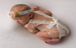 Mode nyfödda baby spetsar romper flickor barn söt sommar petti rompers jumpsuits spädbarn småbarn po kläder mjuka bodysuits 03m 4778148