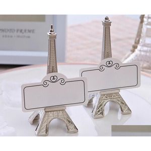 Dekoracja imprezy 12pcs Nazwa Eiffel Tower Numer Menu Plaże