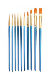 Oil Paintbrush Set Round Flat Pointed Tip Alumina Tube Nylon Hair Artist Acrylic Paint Brushes for Acrylic Oil Watercolor6965692