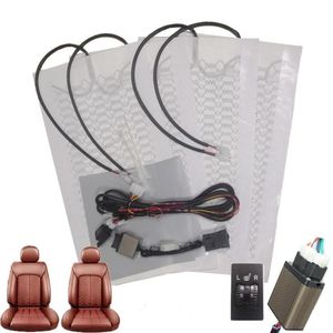 Car Seat Covers 12V Universal Carbon Fiber Heated Heating Heater 2 Dial 5 Level Switch Heat Pads Winter Warmer5559004