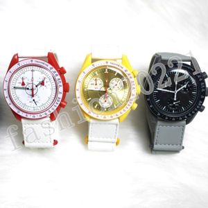 디자이너 시계 남성은 여자 달빛 움직임 QUERZ MOON THE MOON 42MM 디자이너 럭셔리 바이오 세라믹 행성 Montre Limited269X