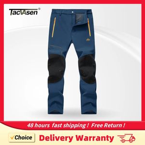 TACVASEN Winter-Skihose für Herren, warme Thermo-wasserdichte Hose, taktische Fleece-gefütterte Hose, Outdoor-Wandern, Bergarbeitshose 240228