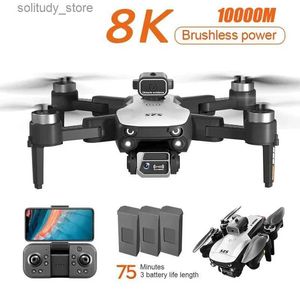 DRONES HD S2S 8K DRONE G Professional HD Aerial Photography Dual Camera Omnidirectional Hinder Undvikande Drone Quadcopter Q240308