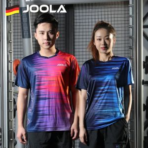 Polos JOOLA Frühling Sommer Tischtennis Kleidung Männer Frauen Kurzarm Sport Kragenloses T-shirt Atmungsaktive Schnelltrocknende Jersey