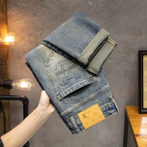 Jeans da uomo primavera autunno Uomo Slim Fit European American CDicon Pantaloni dritti di marca di fascia alta L333V-09