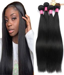 Virgin Brazilian Hair Straight 4 Bundles Wet and Wavy Brazilian Hair 100 Unprocessed Human Hair Weaves8520512