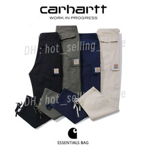 2024 designer carhart pant carharrt na moda kaha t xadrez puro algodão multi bolso lavado calças de trabalho para calças casuais masculinas 14