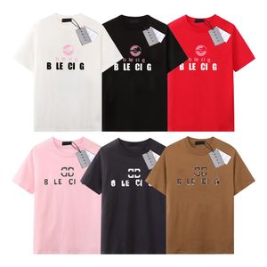 Męskie koszulki projektant tee luksusowe marka Ba t koszule męskie damskie krótkie rękawie Hip Hop Tops Shorts Krótkie ubrania odzież B-53 Rozmiar XS-xl