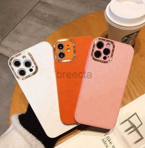 7 Color Fashion Cases iPhone 15 14 13 12 Pro Max 11 13Pro 13Promax X XR XS XSMAX CASE PU LEATHER SHELL FRAMER Frame for Camera Len 240304