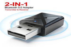 2 I 1 USB Bluetooth -mottagare sändare 50 trådlöst stereo musikljudadapter dongle för TV PC Bluetooth -högtalare4168142