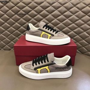 Feragamos Bottom Trainer Designer Schuhe 20 Farben Bequemes Leder Luxus Herren Party Sport Casual Sneaker Mode Schuh Fast SZGY O9VJ Männer YSZT