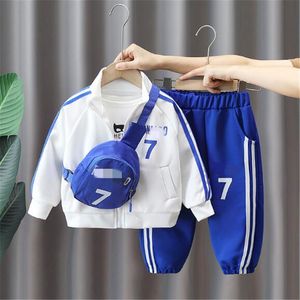 2024 Nya Spring Boys 'and Girl Set Children's Handsome Two Piece Set Fashion and Sports Children's Clothing Trend