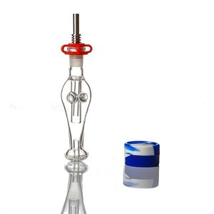 Mini Hookah Glass Pipe Hand Smoking Pipe Oil Burner Pipes Nectar Collector Kit