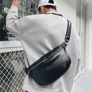 Große Taille Tasche für Männer Luxus Marke Leder Designer Schulter Umhängetasche Brust Taschen Männlichen Casual Bum Banana Reise Fanny Pack 220218246k