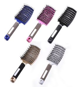 6 cores mulheres cabelo couro cabeludo massagem pente cerdas escova de cabelo de náilon molhado encaracolado desembaraçar escova de cabelo para salão de cabeleireiro ferramentas de estilo 8402087