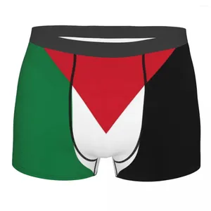 Cuecas homens boxer shorts calcinha bandeira da palestina meados de cintura roupa interior palestino árabe homme sexy plus size