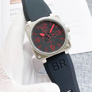 2024 neue Herren-Armbanduhren, automatische mechanische Uhr, Glocke, braunes Leder, Schwarz, Ross-Gummi-Uhren #556