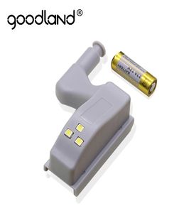 Goodland LED Night Light Automatic Sensor Light Wardrobe Cabinet Inner Hinge Lamp With Battery For Cupboard Closet Kitchen7931401