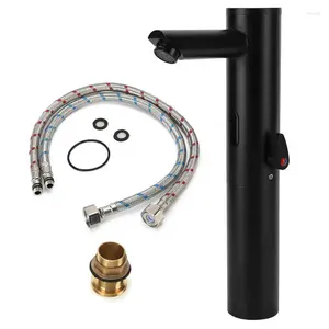 Bathroom Sink Faucets Automatic Sensor Faucet Brass Touchless With And Cold Integration Black For Kitchen Water Tap