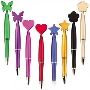 Butterfly Heart Star Ballpoint Pen Cute Kawaii Pennor Business Pen Black Ink för Office School Pen Party Favor Children Bästa gåvor