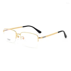 Okulary przeciwsłoneczne ramy 58 mm mężczyzn Ultralight Titanium okulary okularów do odczytu na krótkowzroczność Półanowi okulary 99100