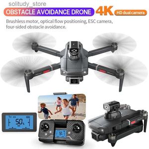 Drones S179 RC Brushless Accessible and Accessible Drone 4K HD Camera RC Quadcopter with Light Flow Foldable Helicopter Childrens Toy Q240308