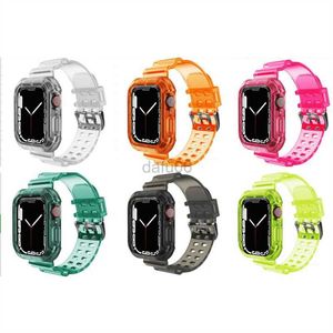 Bands Watch Case and Strap for Watch 45mm 41mm 44mm 42mm 40mm 38mm Bands Sports armband Armband Watchband IWatch Series 7 6 5 4 3 SE Smart Accessories 240308