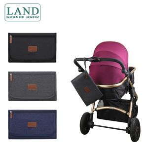 Mommy diaper strecth folded bags Muiti-functional changing mat nappy pads baby Healthy EVA stroller storage bags HMB07