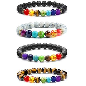 Colorful Energy Natural Volcano Tiger Eye Bracelet