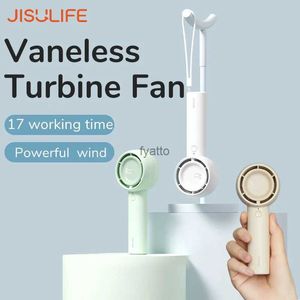 Electric Fans JISULIFE Mini Portable Fan Powerful Trubo Charging Flameless Ultra Quiet Personal Handheld Small PocketH240308