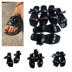 Designer Slides Herrkvinnor tofflor Summer Sandal Beach Slide Flat Home Fashion Shoess randig kausal toffel Gai High Heel Sandale Ny