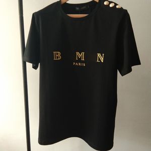 Designer mäns t-shirt bokstav tryckt axel lejon huvud guld knapp sommar strand mäns och kvinnor bomull avslappnad löst andas kort ärm t-shirt