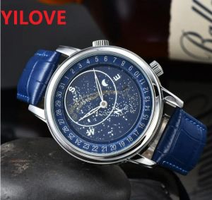 Popular Men Women Moon Sky Wristwatch high quality japan quartz movement Bracelet Sapphire Glass Genuine Leather Nylon Couples Ske300t