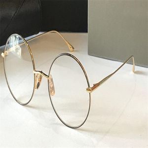 ファッションデザイナーの光学メガネは、レトロkゴールドフレームビンテージシンプルなスタイル透明なメガネ品質レンズ246eを愛するファッションデザイナー