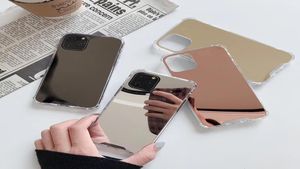Acrylic Makeup Mirror Phone Cases for Iphone 13 Pro Max Xr Xsmax 7 8plus Shockproof Plating Glossy Tpu Back Cover4670173