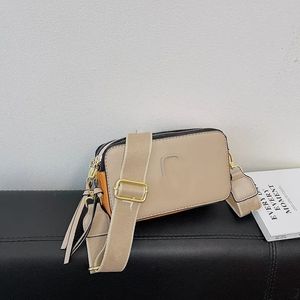Bolsa de ombro feminina designer carta impressão cor contraste sacos de câmera versátil mensageiro bag261j