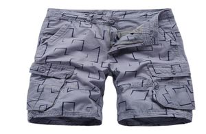 Men039S Cargo Bermudy Shorts luźne swobodne kolano solidne czarne khaki