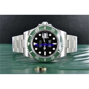 Relógios de luxo suíços Roiex Sub Watch inoxidável 41 mm moldura verde 