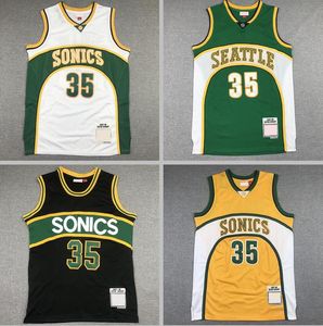 Basketball Kevin Durant White Yellow Green Classics Retro Men Women Youth S-XXL Sport Jersey