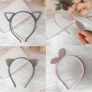 Hårtillbehör Ny Net Red Sequin Cats Ear Hårband Korean Shampo Hairpin Boutique Hair Accessories Drop Delivery Baby, Kids Matern DHVQE