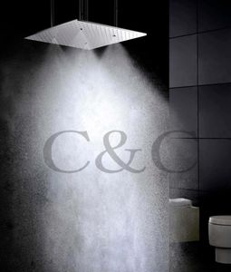 20 Inch Ceiling Mounted Brushed Atomizing And Rainfall Bathroom Shower Head With Arms L20W6661417