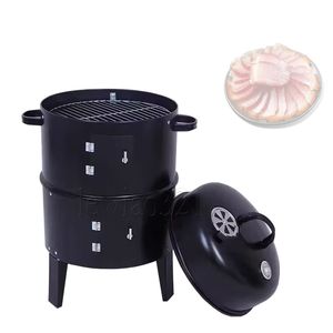 Holzkohle Smoker Outdoor Smoker mit Thermometer 3 in 1 abnehmbarer Outdoor Smoker Doppeldeck BBQ Smoker Grill zum Kochen im Freien