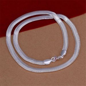 gift 6MM soft snake bone necklace sterling silver plate necklace STSN193 brand new fashion 925 silver Chains necklace factor203N